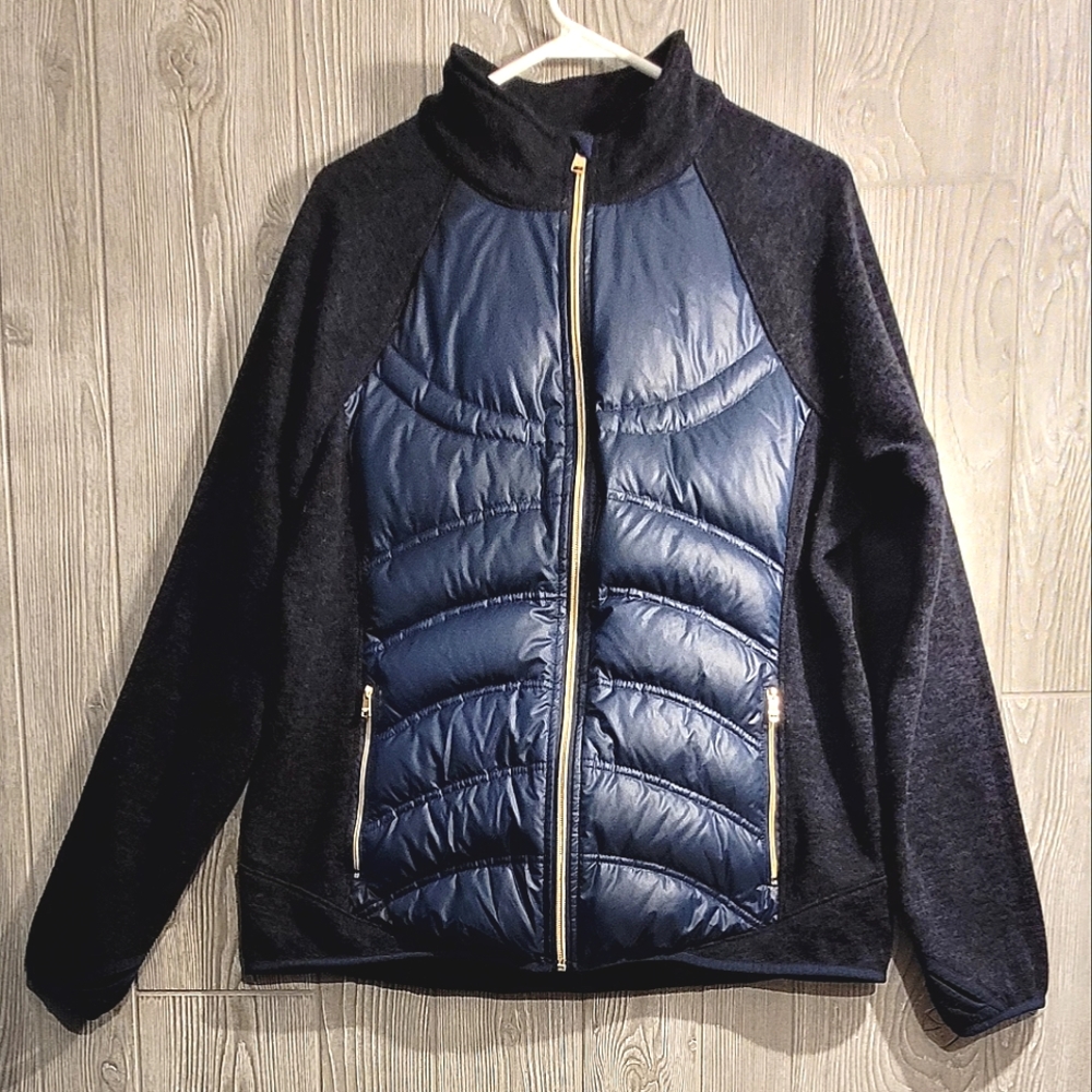 London Fog Blue Puffer Jacket- LG